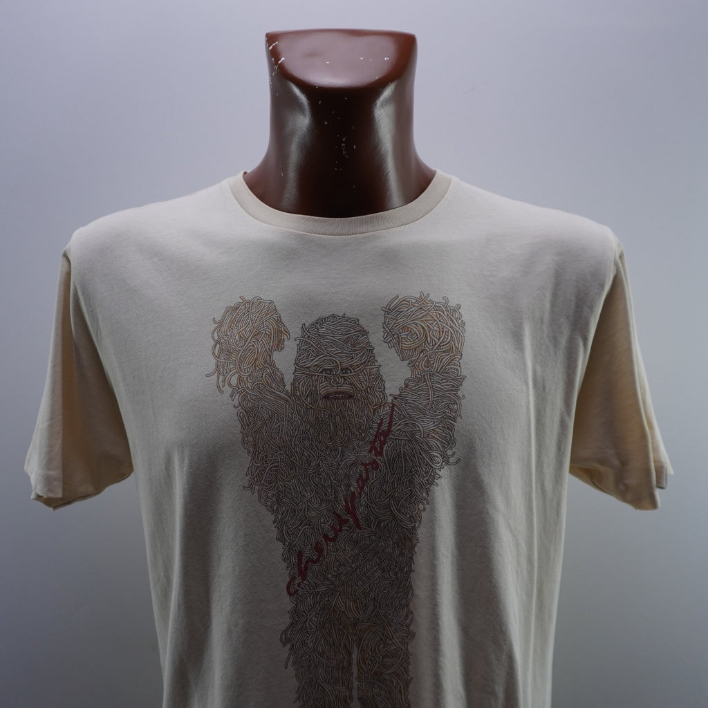Camiseta de Manga Corta Typographia para Hombre Usada - Beige, L