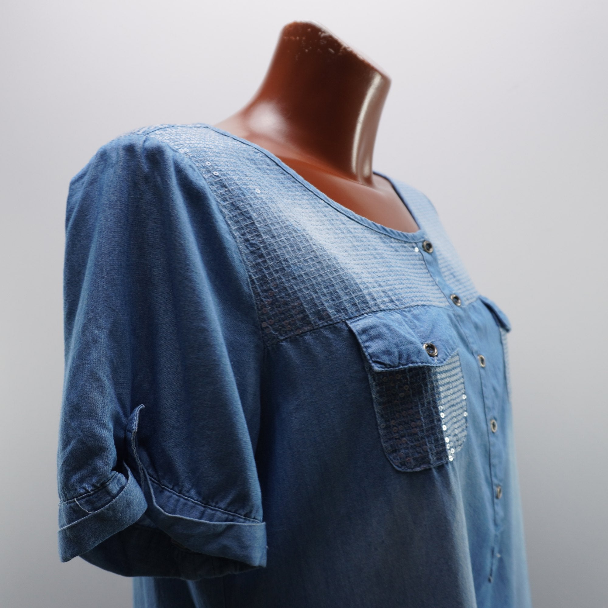 Camiseta de Manga Corta Anany para Mujer Usada - Azul, M