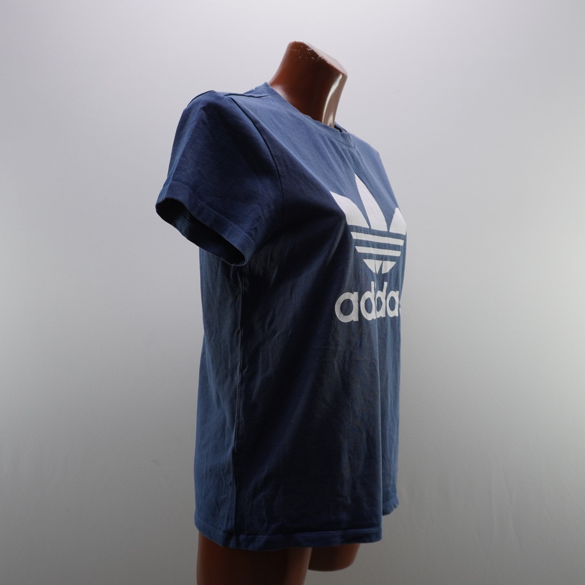 Camiseta de Manga Corta Adidas para Mujer Usada - Azul, S