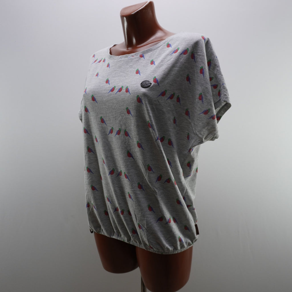 Camiseta de Manga Corta Naketano para Mujer Usada - Gris, XL