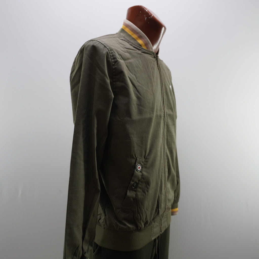 Chaqueta Bomber Lambretta para Hombre Usada - Beige y Marrón, M
