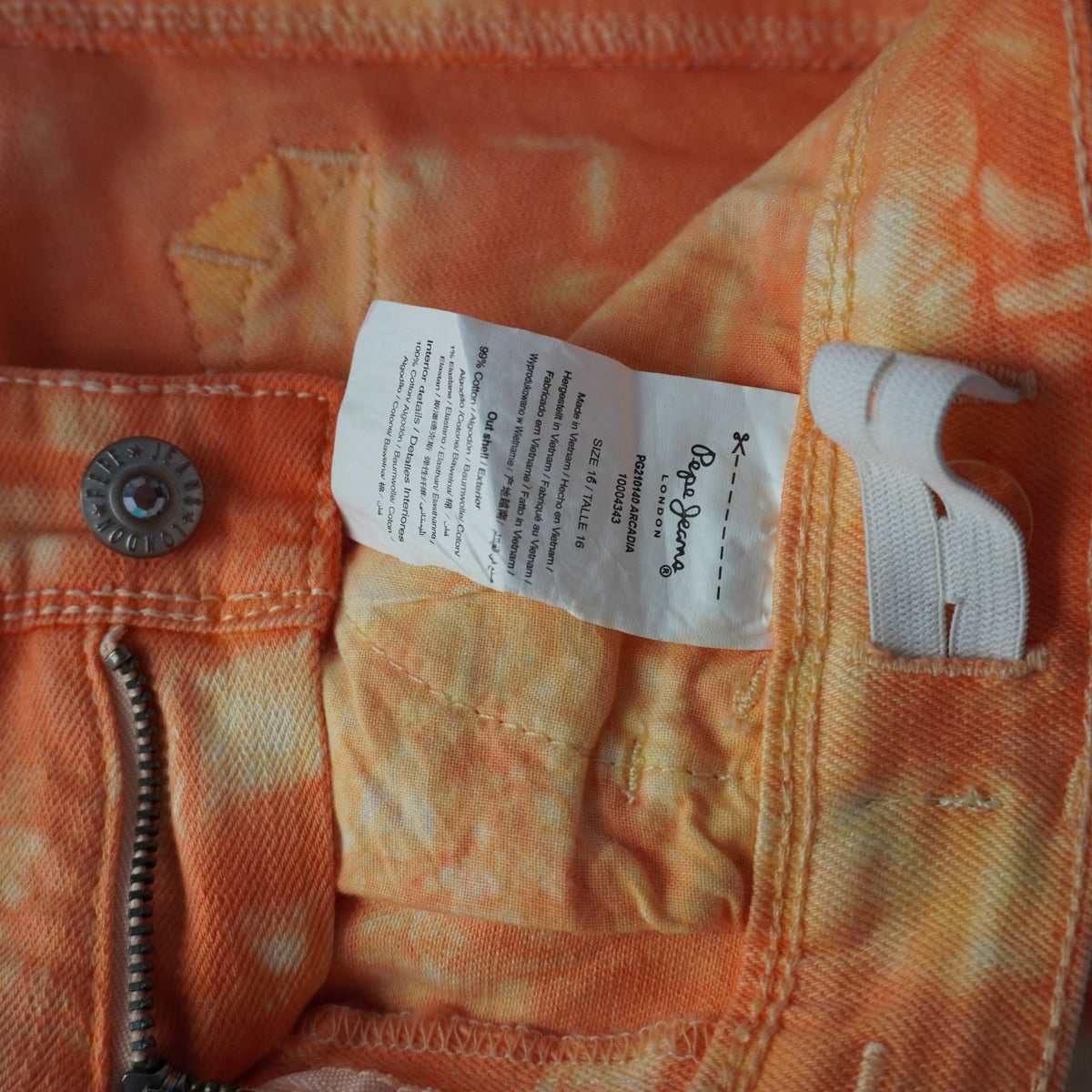 Vaqueros Pepe Jeans para Mujer Usados - Naranja, S