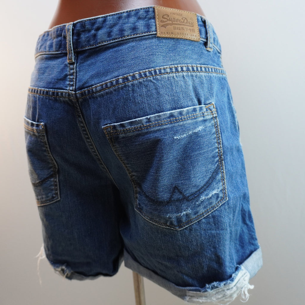 Pantalones Cortos Vaqueros Superdry para Mujer Usados - Azul, L