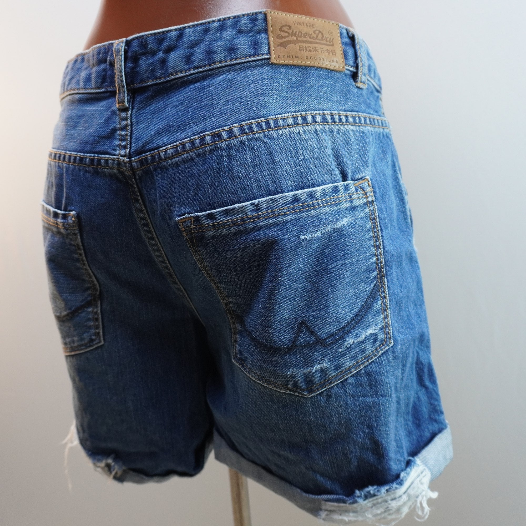 Pantalones Cortos Vaqueros Superdry para Mujer Usados - Azul, L