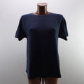 Camiseta de Manga Corta Pull & Bear para Mujer Usada - Azul Marino, S