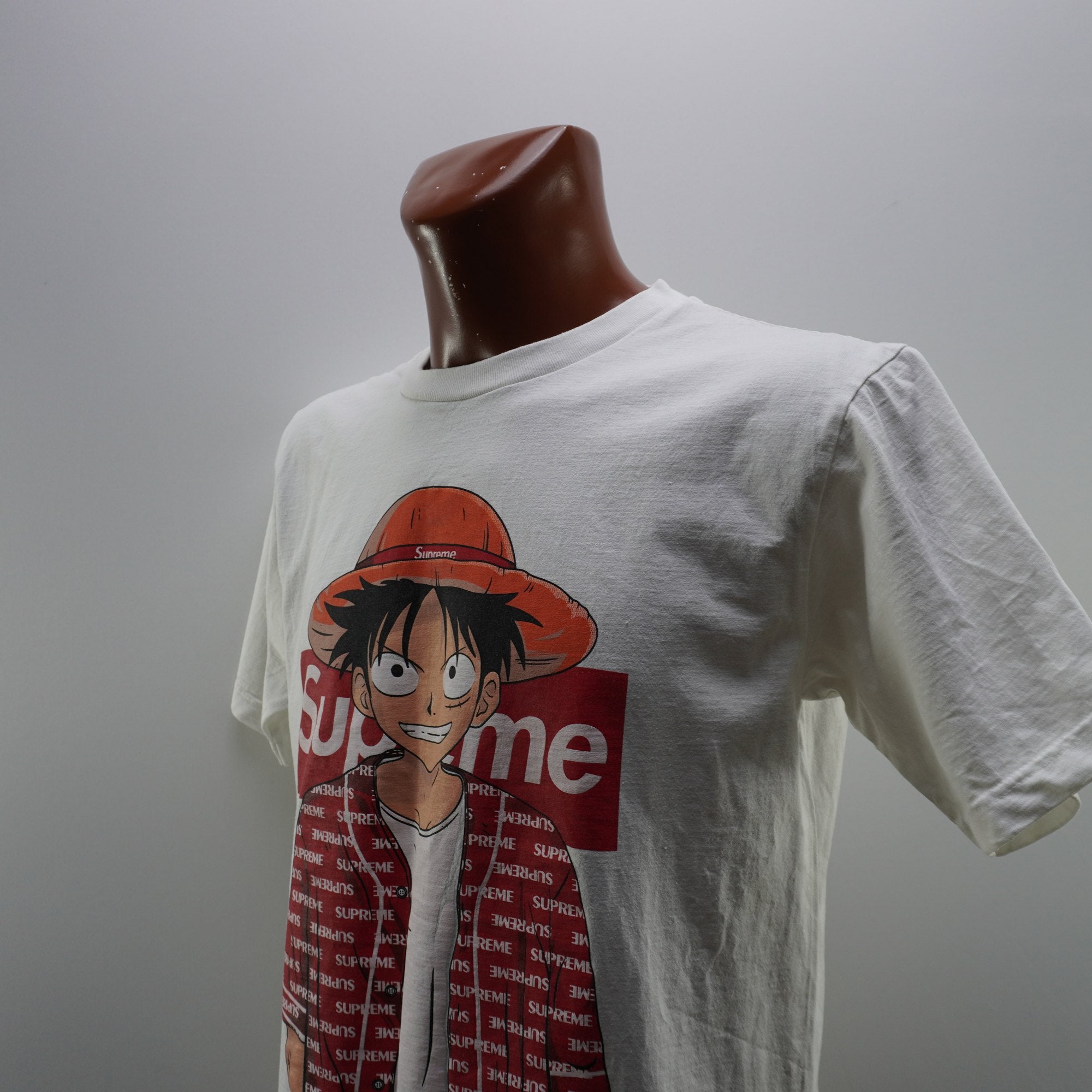Camiseta de Manga Corta Supreme para Hombre Usada - Blanca, XL