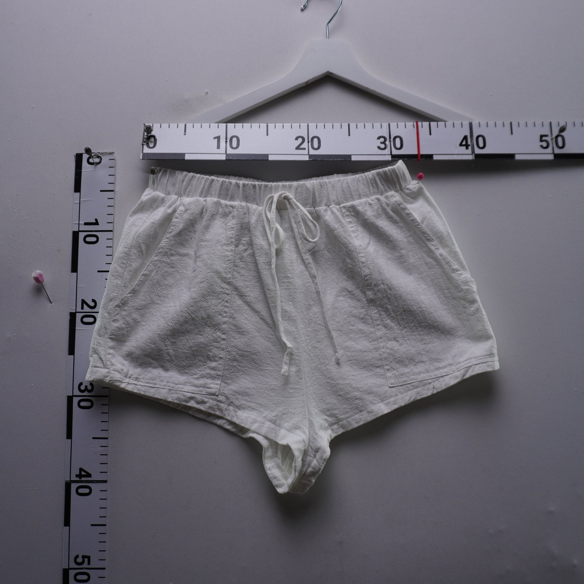 Pantalones Cortos Chinos Italian Style para Mujer Usados - Blanco, S