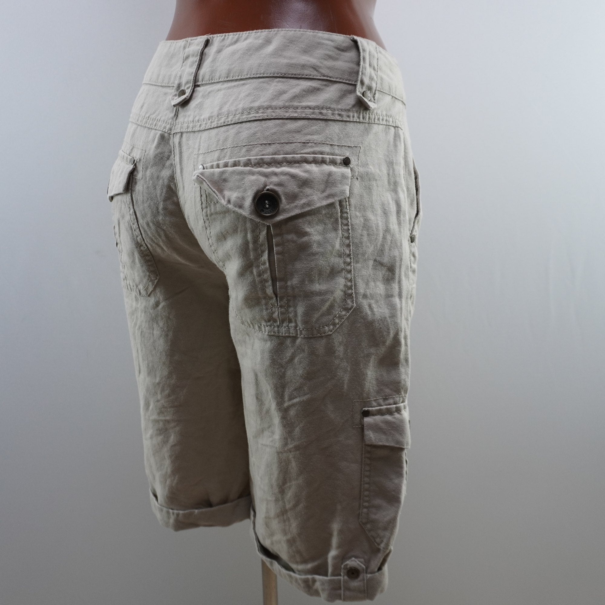 Pantalones Cortos Vaqueros Yessica para Mujer Usados - Beige, L