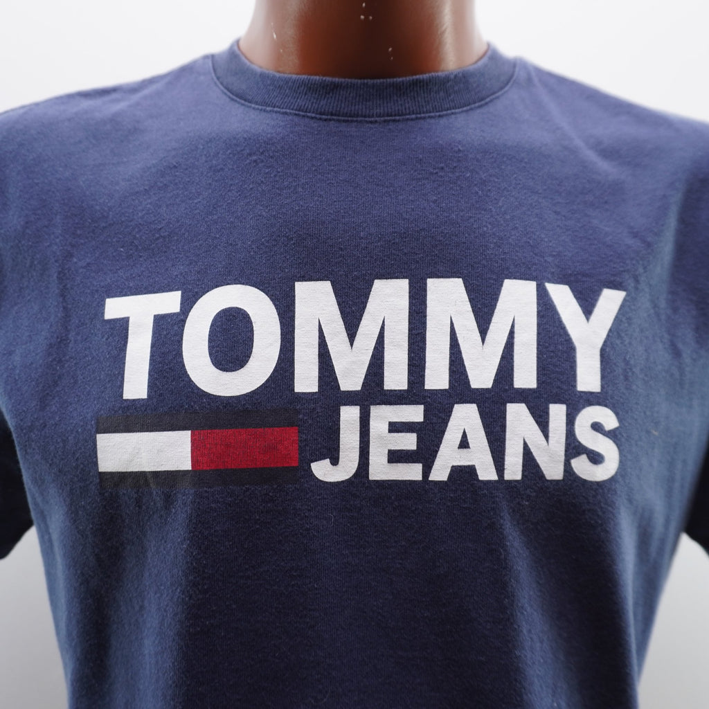 Camiseta de Manga Corta Tommy Hilfiger para Hombre - Azul Marino, Mediano (M), Usada en Muy Buen Estado