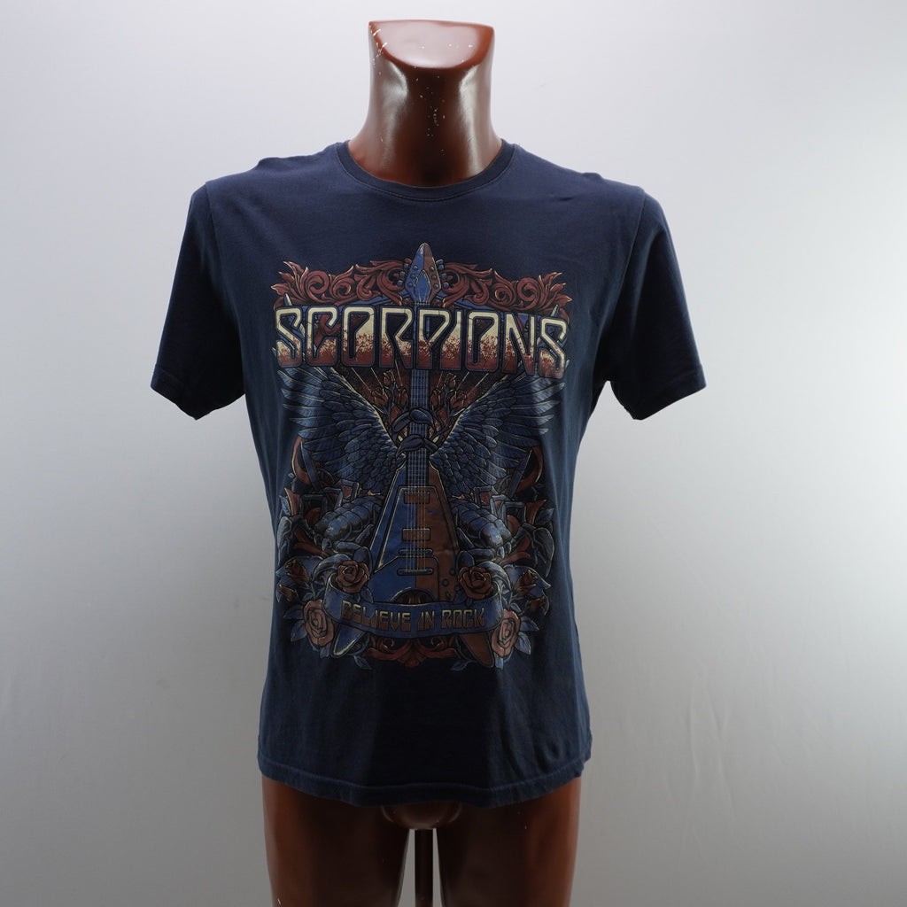 Camiseta Scorpions para Hombre Usada - Azul, M