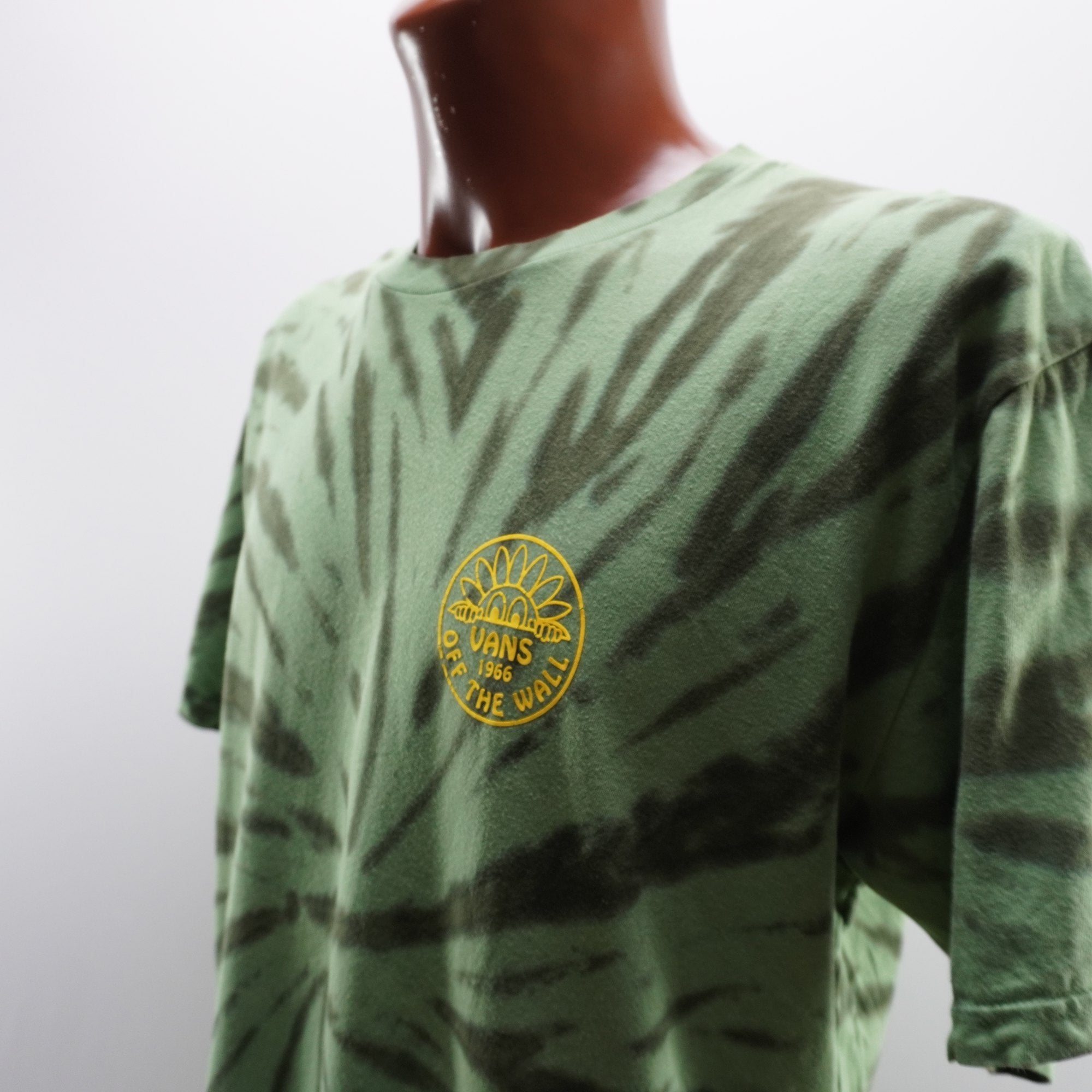 Camiseta de Manga Corta Vans para Hombre Usada - Verde, L
