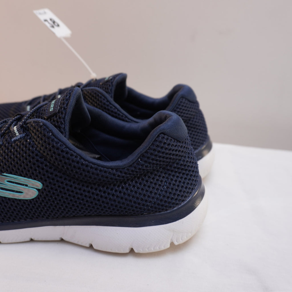 Zapatillas Skechers para Mujer Usadas - Azul Marino, Talla 38