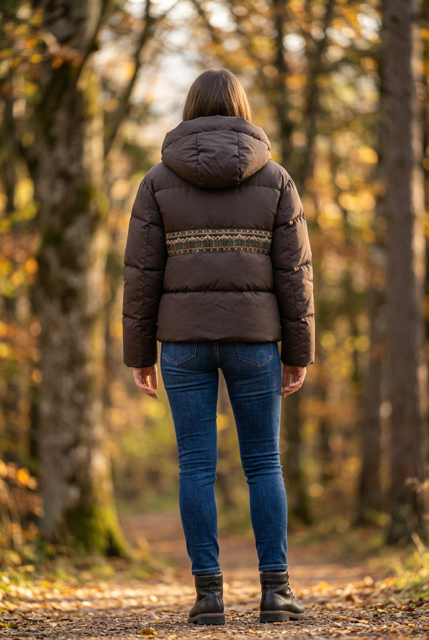 Parka Puffit para Mujer Usada - Marrón, M
