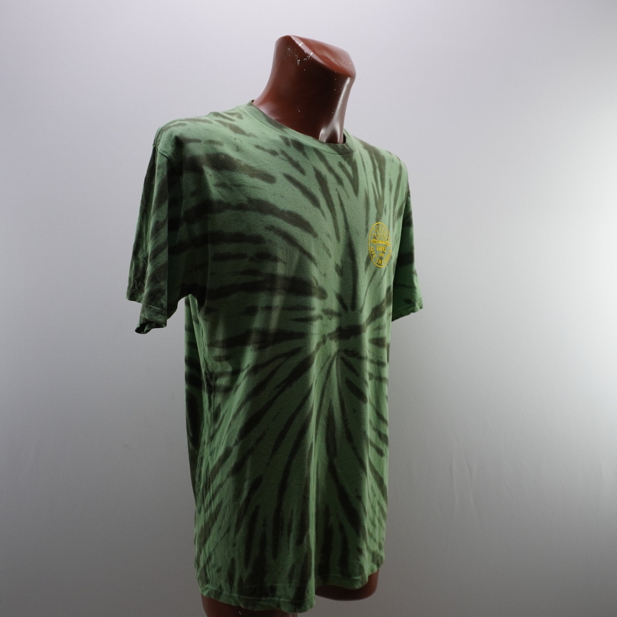 Camiseta de Manga Corta Vans para Hombre Usada - Verde, L