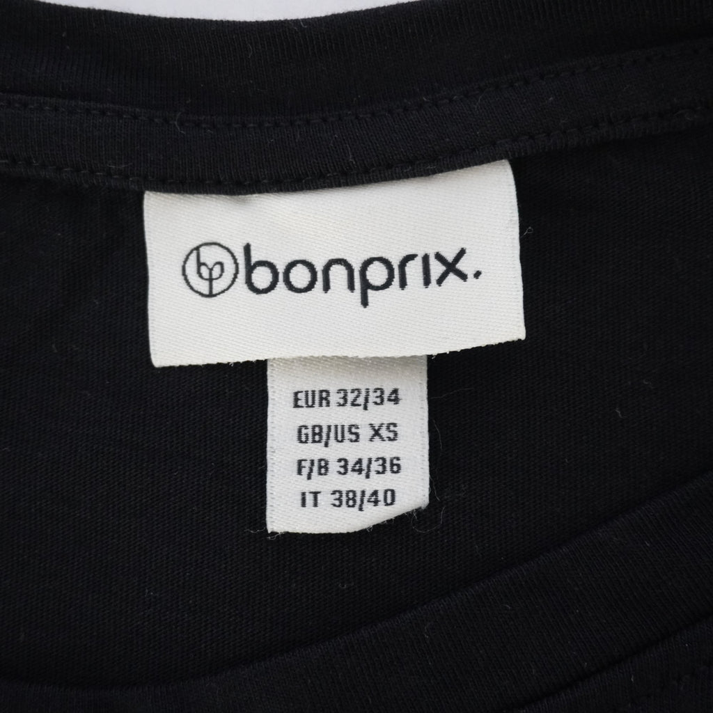 Camiseta Bonprix para Mujer Usada - Negra, Pequeña (S)