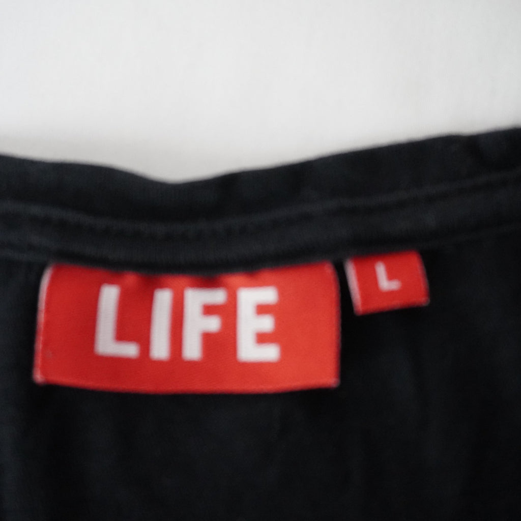 Camiseta de Manga Corta Life para Mujer Usada - Negro, L