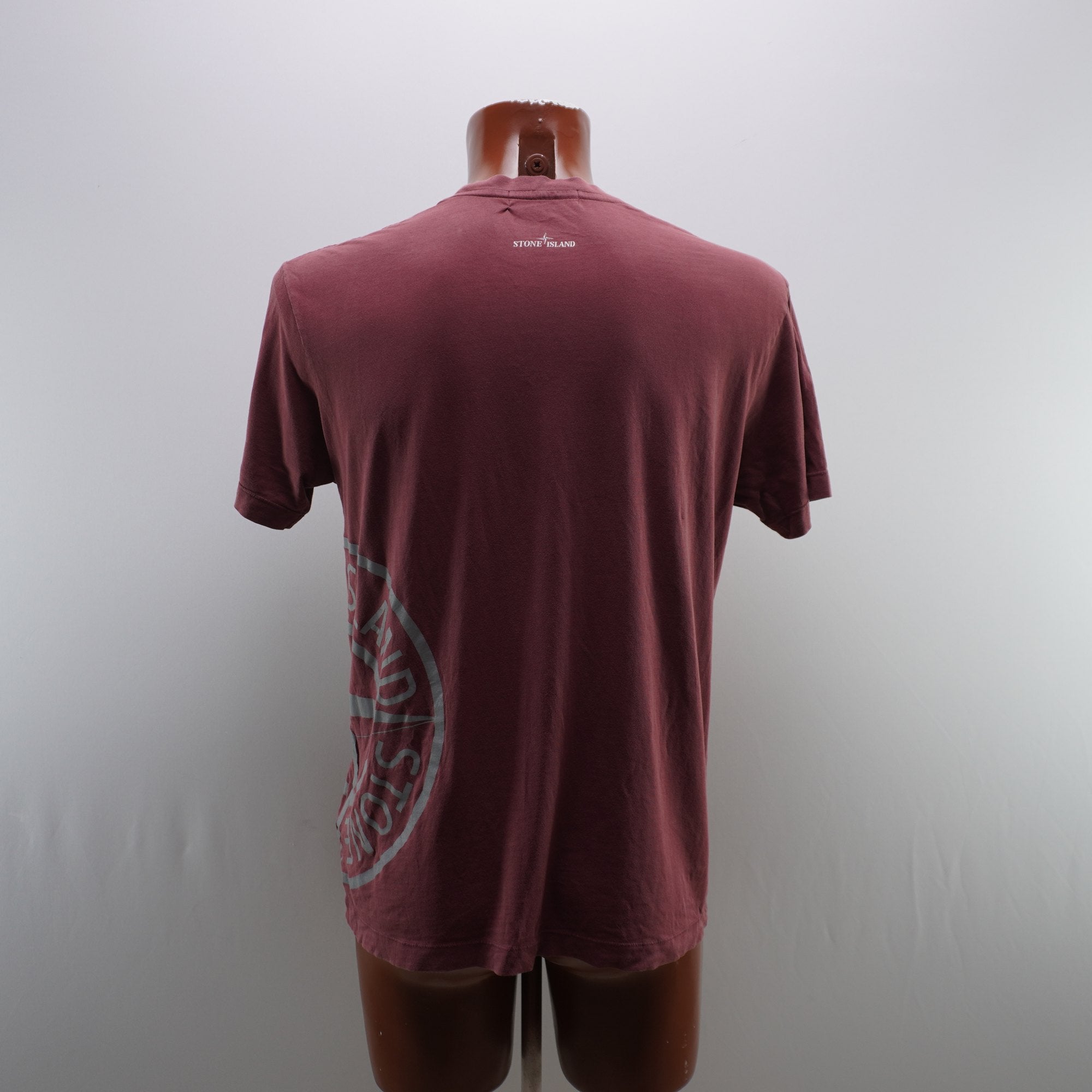 Camiseta de Manga Corta Stone Island para Hombre Usada - Roja, L
