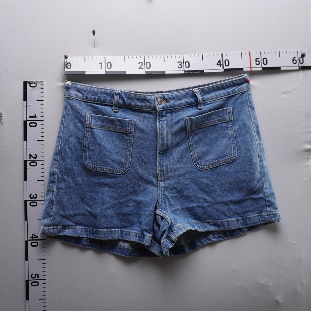 Pantalones Cortos Vaqueros MNG para Mujer Usados - Azul, XXL