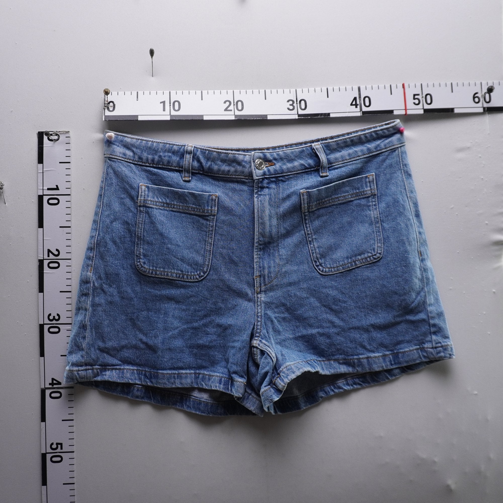 Pantalones Cortos Vaqueros MNG para Mujer Usados - Azul, XXL