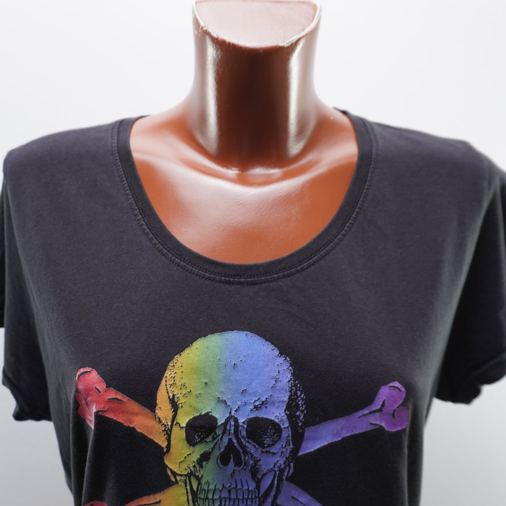 Camiseta de Manga Corta St. Pauli para Mujer - Negra, XL, Usada en Muy Buen Estado