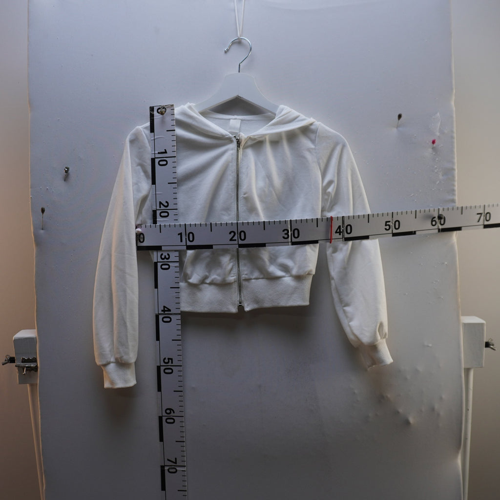 Sudadera con Capucha Italian Style para Mujer Usada - Blanca, XXS