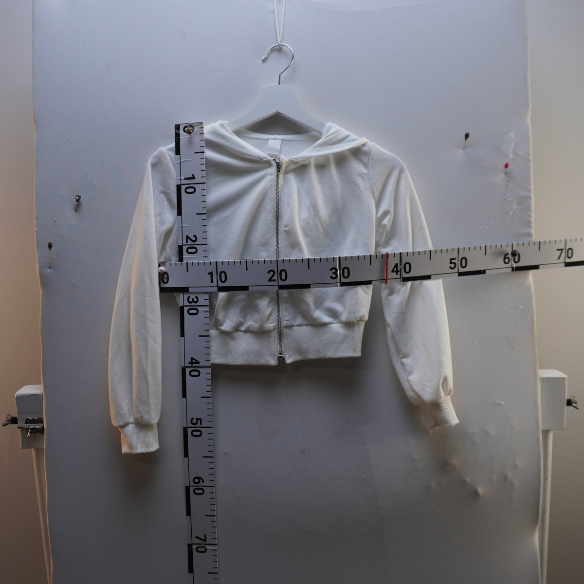 Sudadera con Capucha Italian Style para Mujer Usada - Blanca, XXS