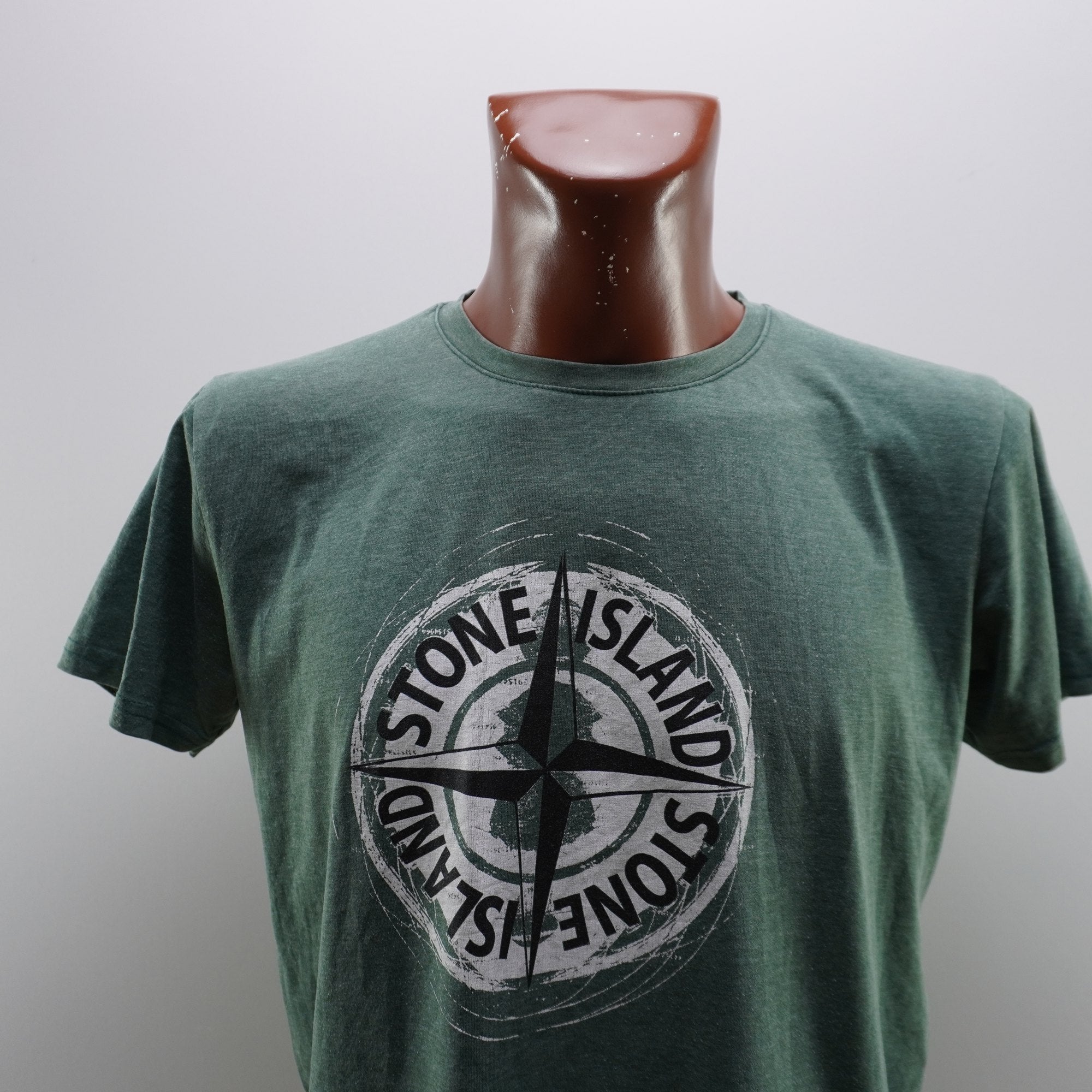 Camiseta de Manga Corta Stone Island para Hombre Usada - Verde, XL