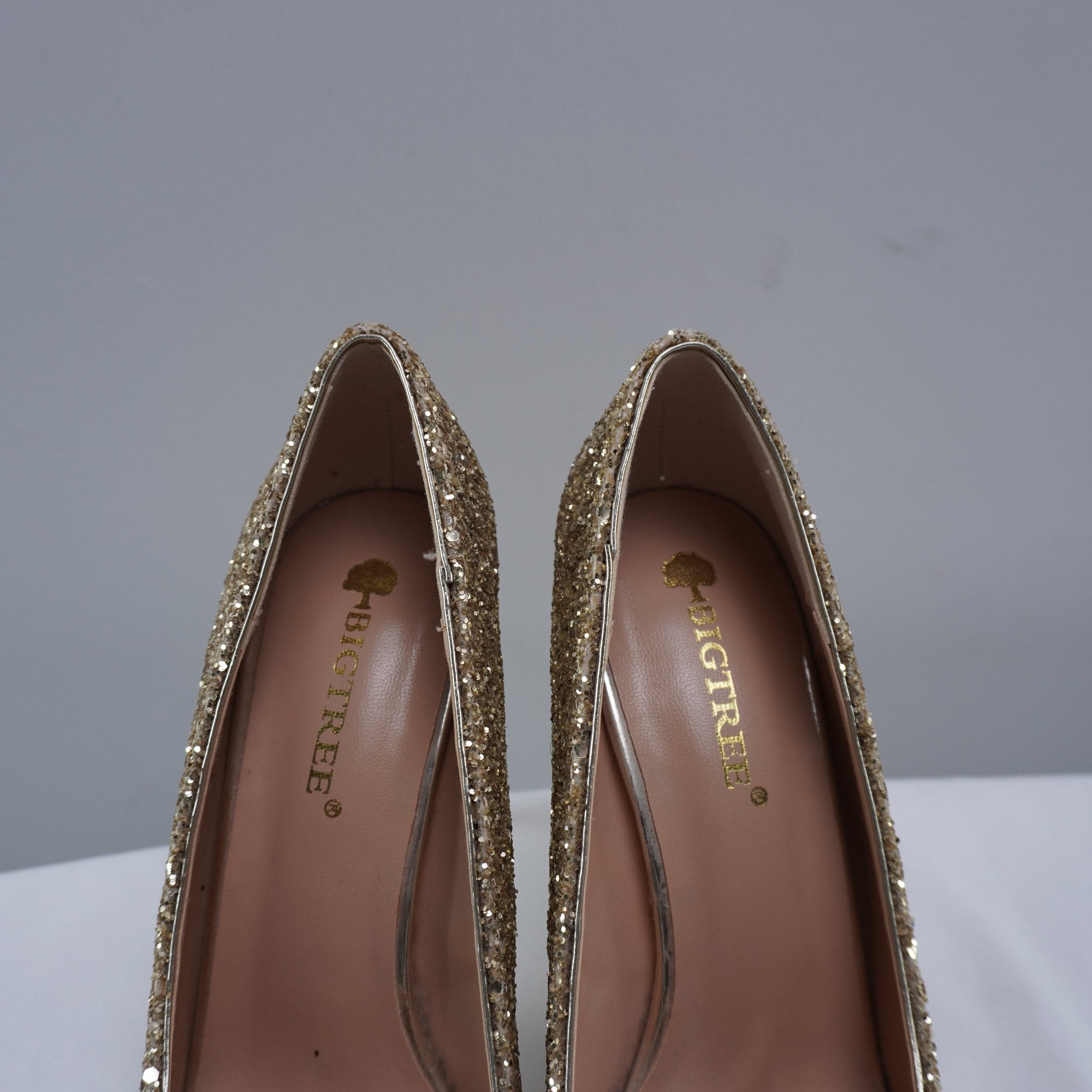 Tacones Bigtree para Mujer Nuevos - Dorado, Talla 39