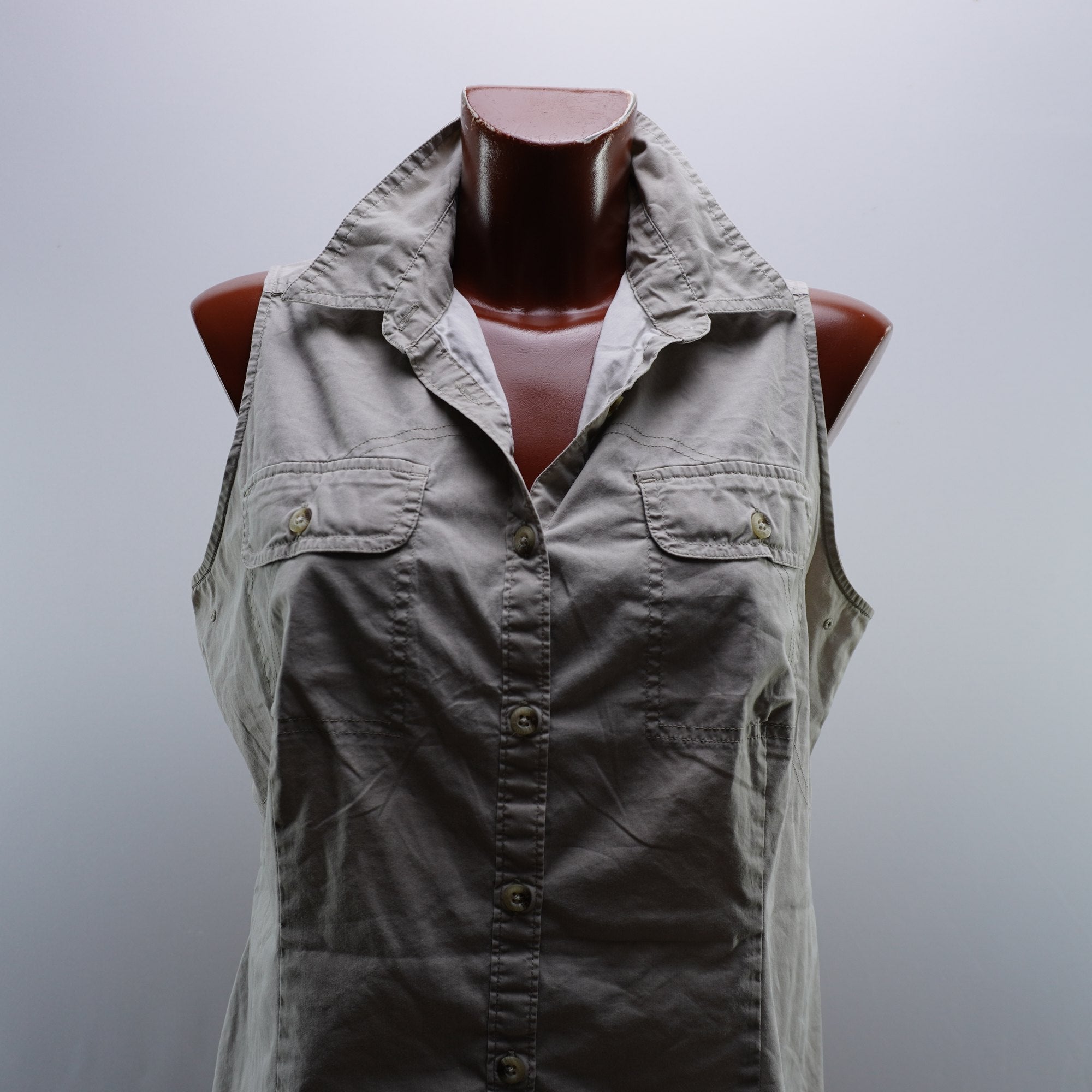 Camiseta de Manga Corta Columbia para Mujer Usada - Beige, XL