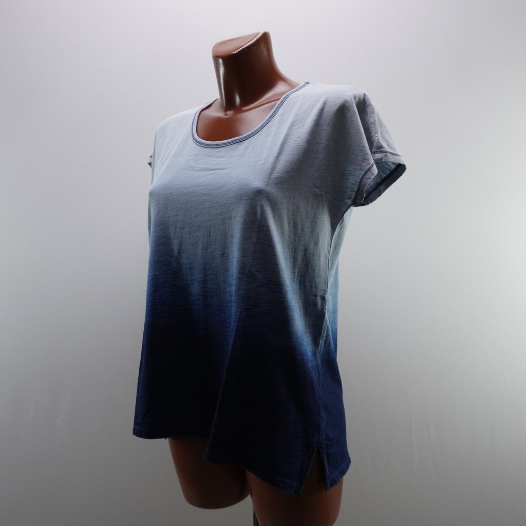 Camiseta de Manga Corta Azul para Mujer Usada - Grande (L)