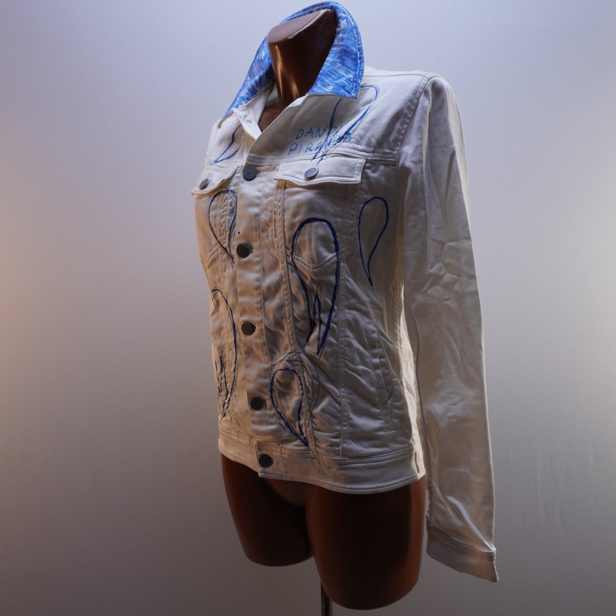Cazadora Vaquera Italian Style para Mujer Usada - Blanca, L