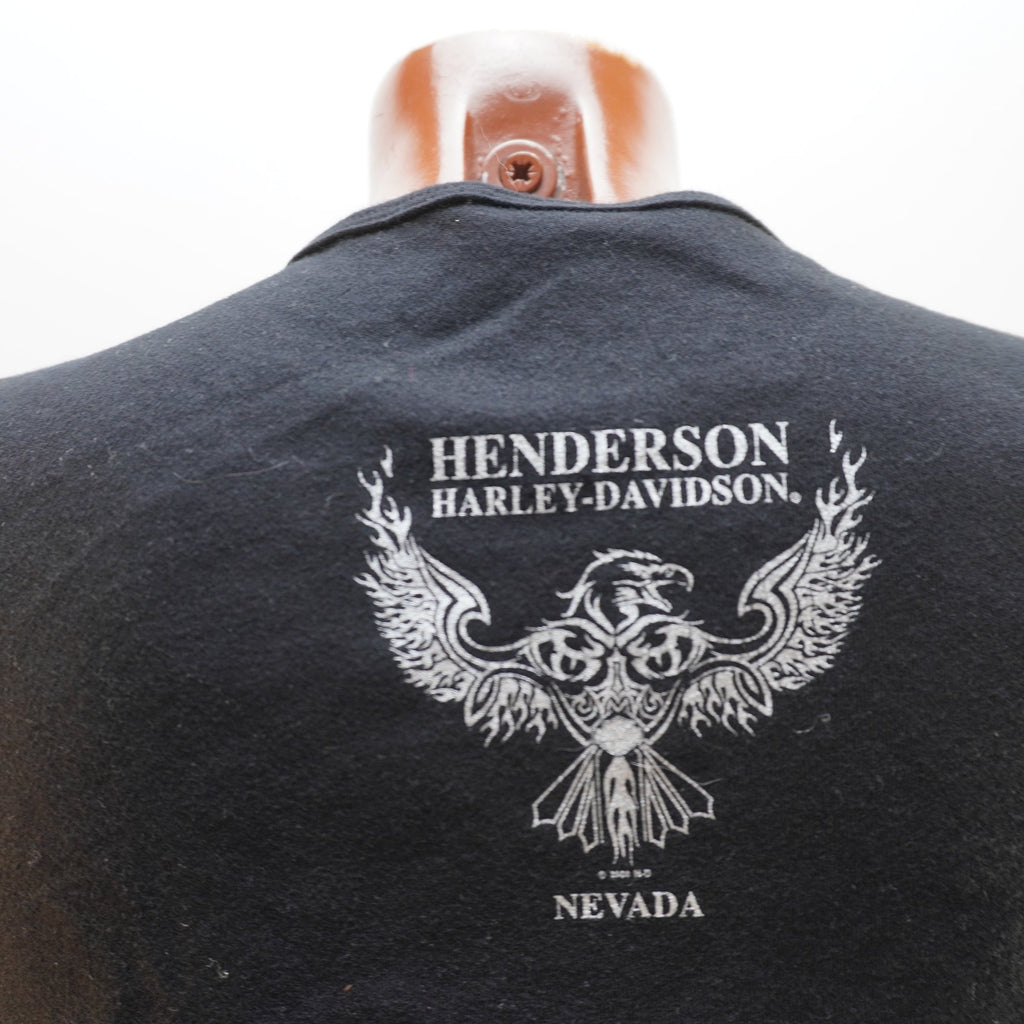 Camiseta Harley Davidson para Mujer Usada - Negra, L