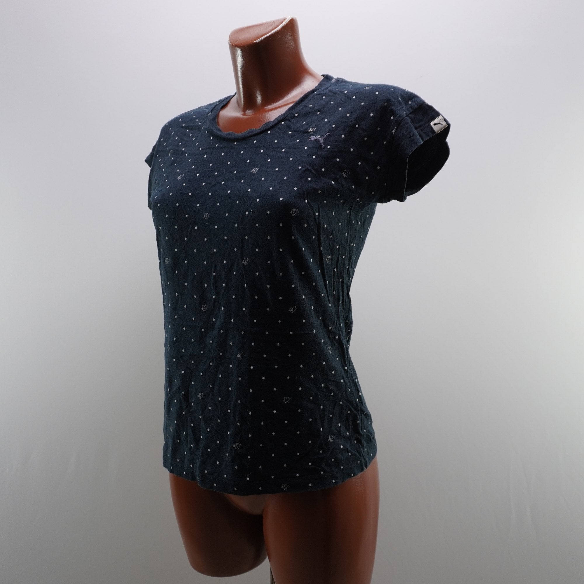 Camiseta de Manga Corta Puma para Mujer Usada - Negro, XL