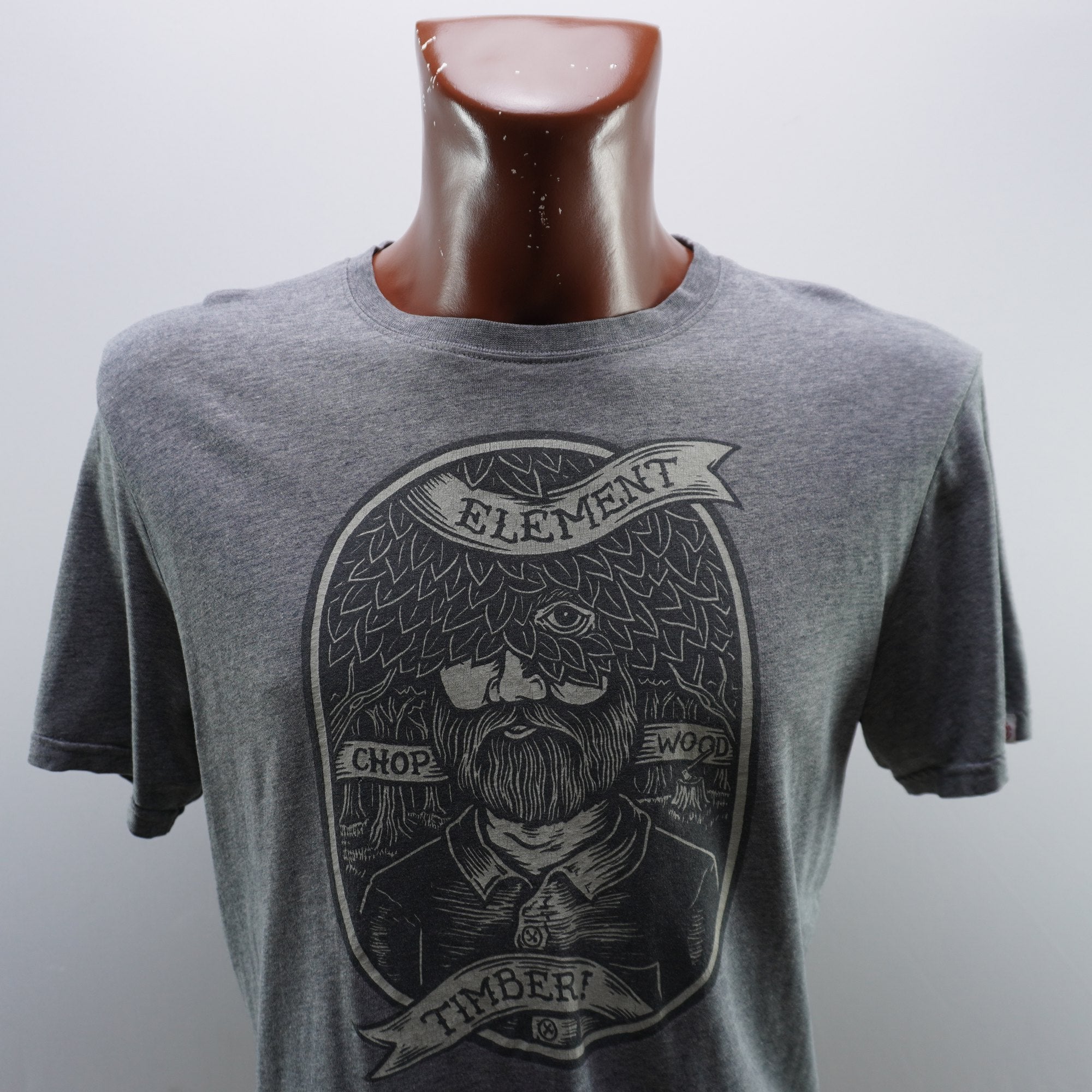 Camiseta de Manga Corta Element para Hombre Usada - Gris, M