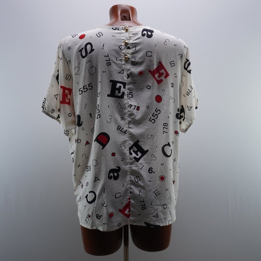 Camiseta de Manga Corta Escada para Mujer Usada - Blanco, L