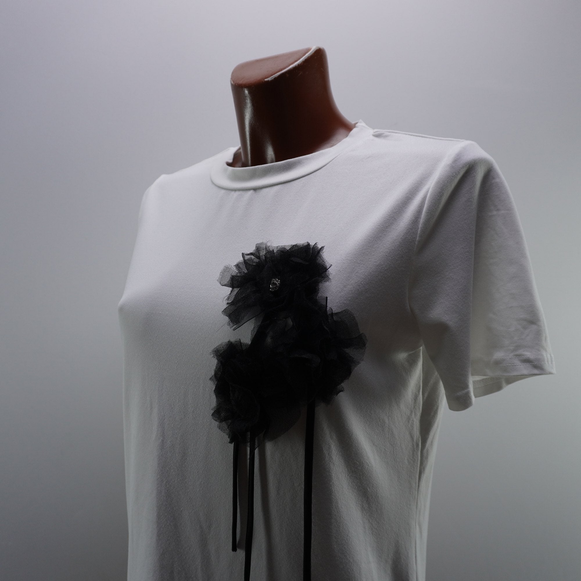 Camiseta de Manga Corta Italian Style para Mujer Usada - Blanca, S