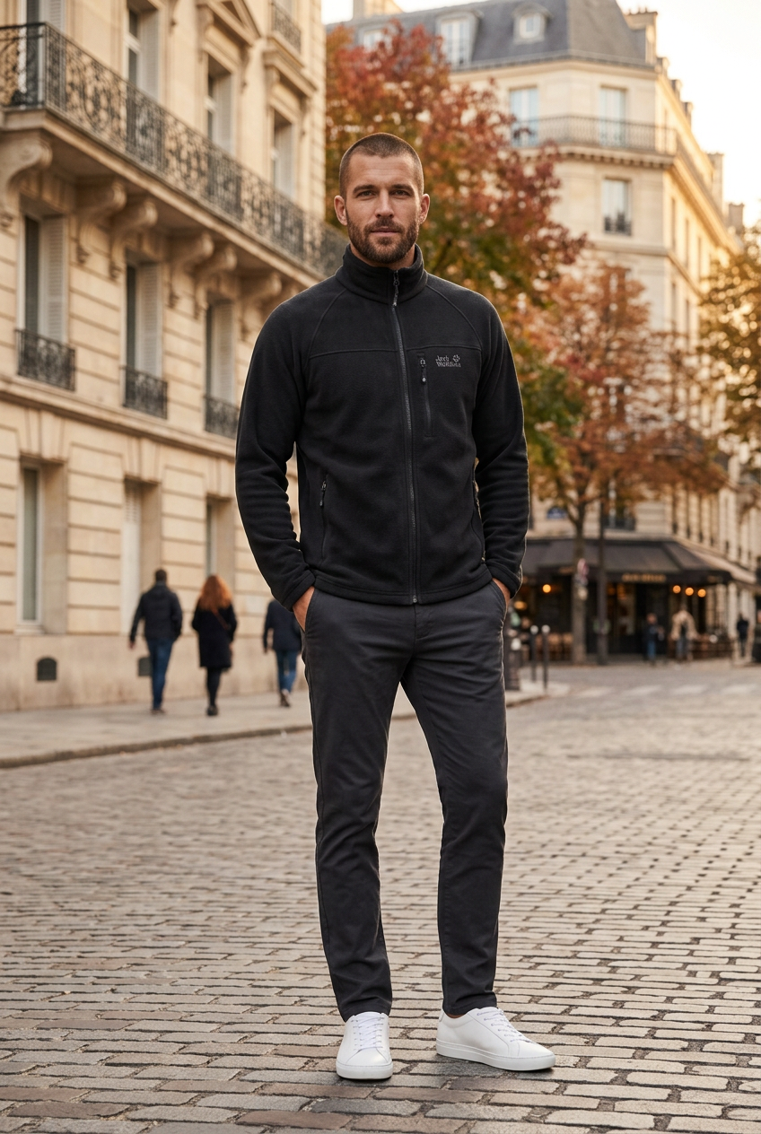 Gebrauchter Jack Wolfskin Herren-Pullover - Schwarz, XXL