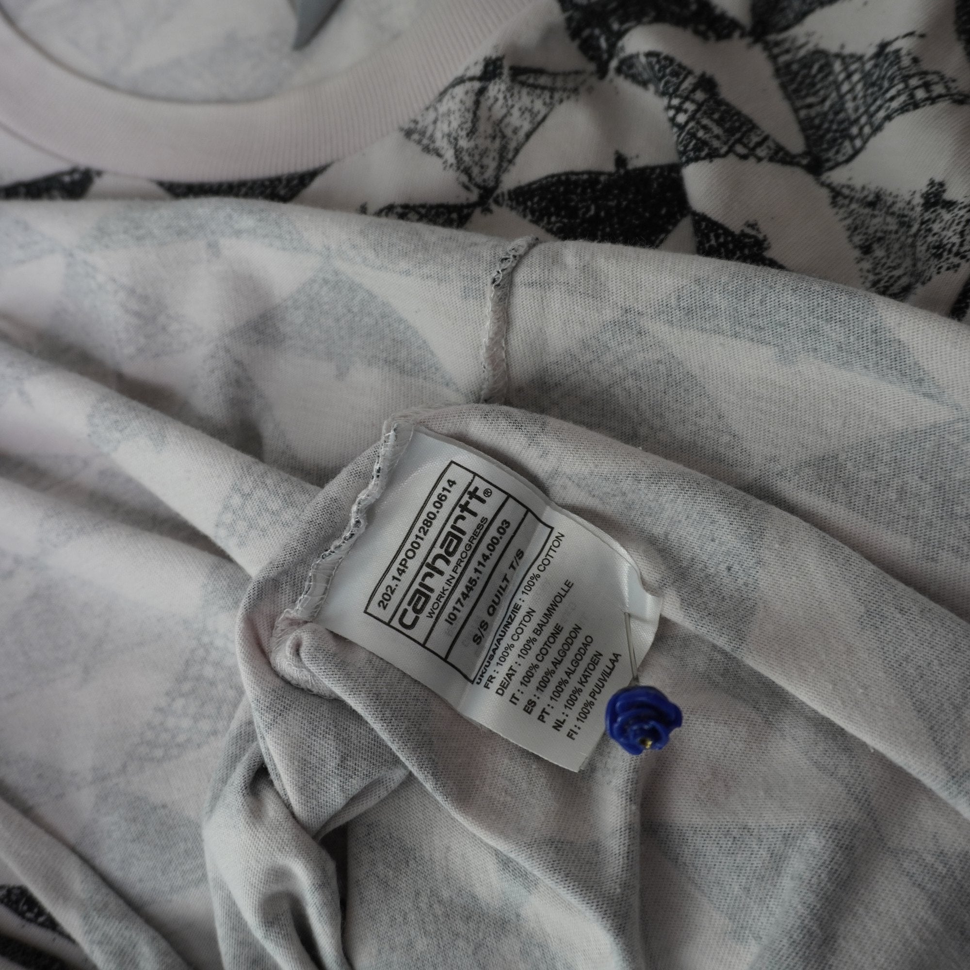 Camiseta de Manga Corta Carhartt para Hombre - Gris, XS, Usada en Muy Buen Estado
