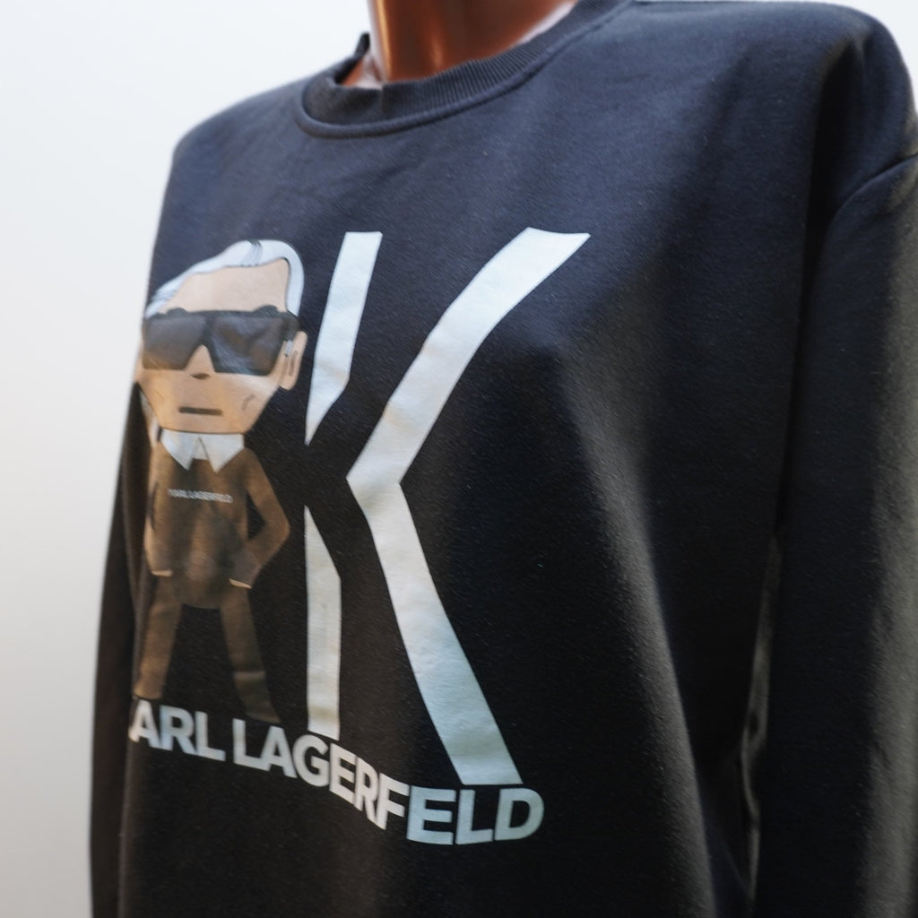 Sudadera con Capucha Karl Lagerfeld para Mujer - Negra, XL (Usada en Muy Buen Estado)