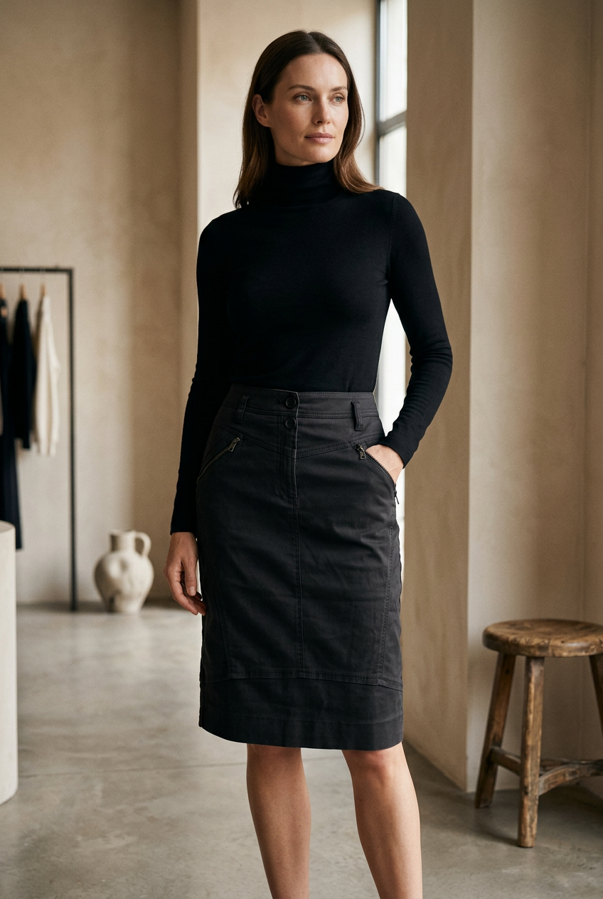 Gebrauchter Marc Cain Rock für Damen – Schwarz, XL