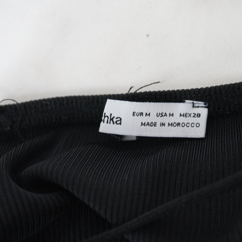 Camiseta sin Mangas Bershka para Mujer - Negra, M - Usada en Muy Buen Estado