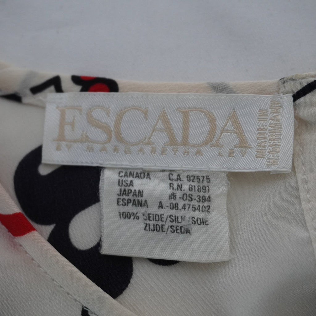 Camiseta de Manga Corta Escada para Mujer Usada - Blanco, L