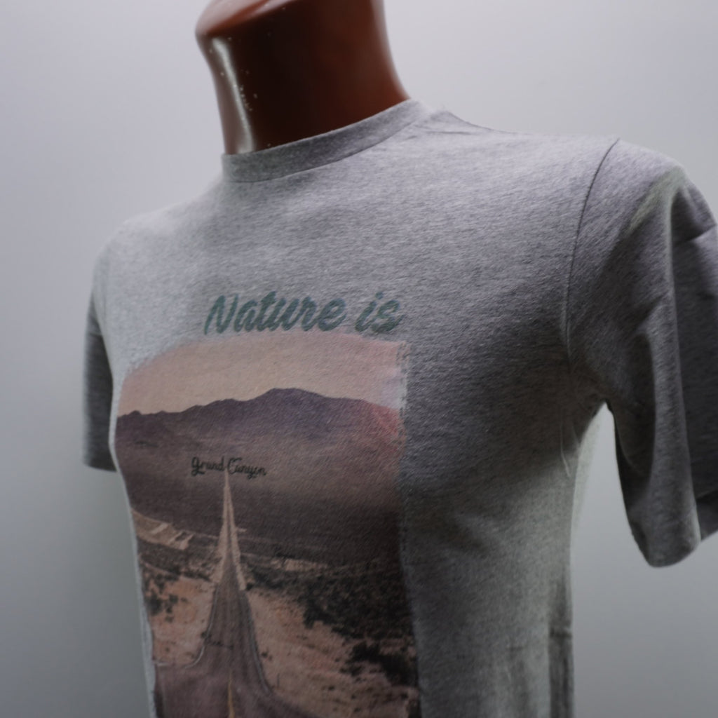 Camiseta de Manga Corta Nature Te para Hombre Usada - Gris, S
