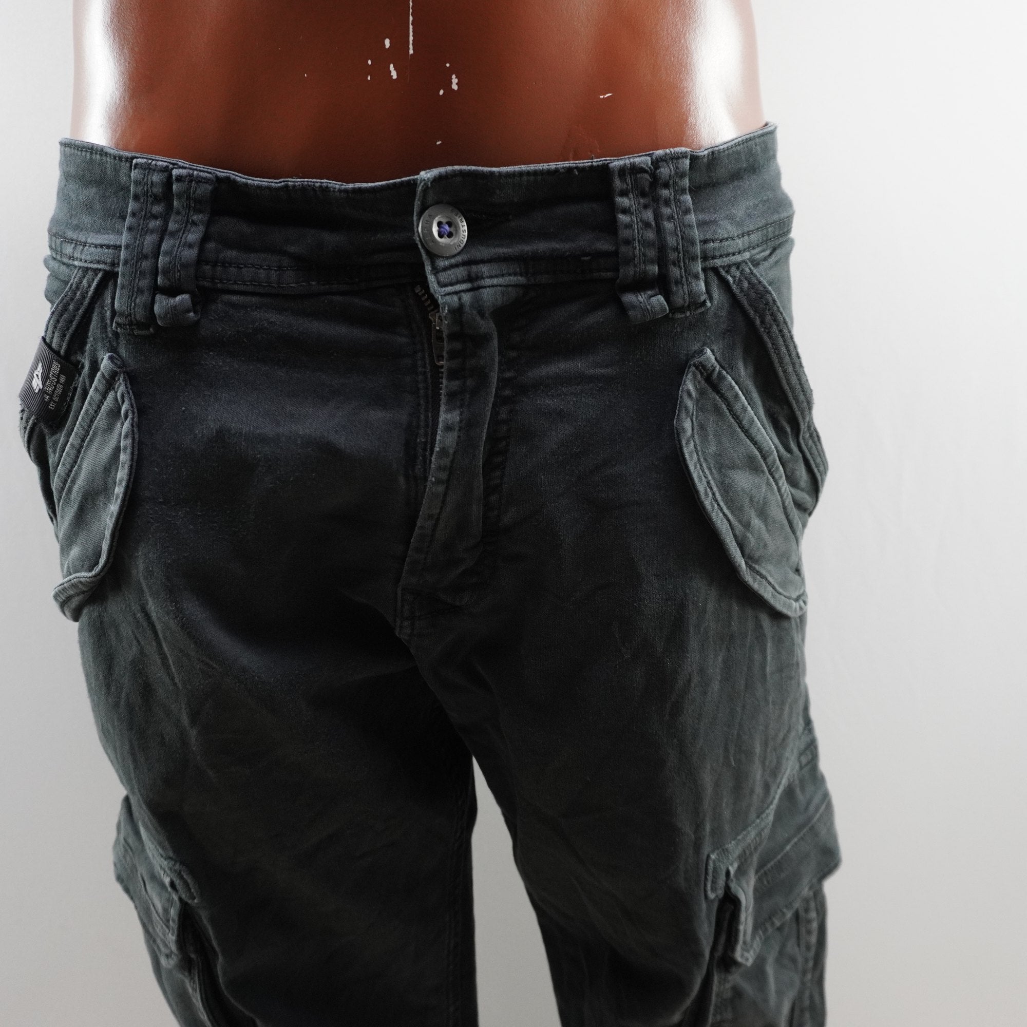 Pantalones para Correr Alpha Industries para Hombre - Negros, L, Usados en Muy Buen Estado