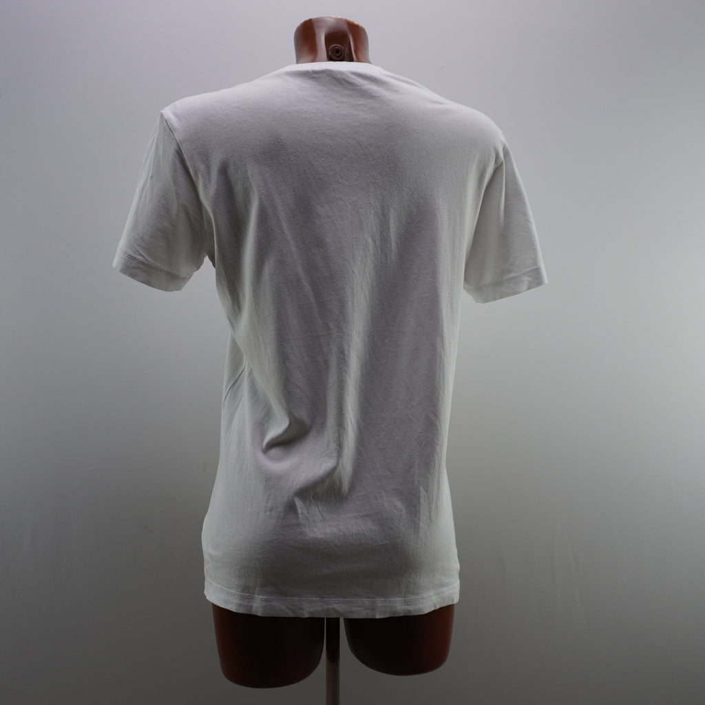 Camiseta de Manga Corta Calvin Klein para Mujer - Blanco, L, Usada en Muy Buen Estado