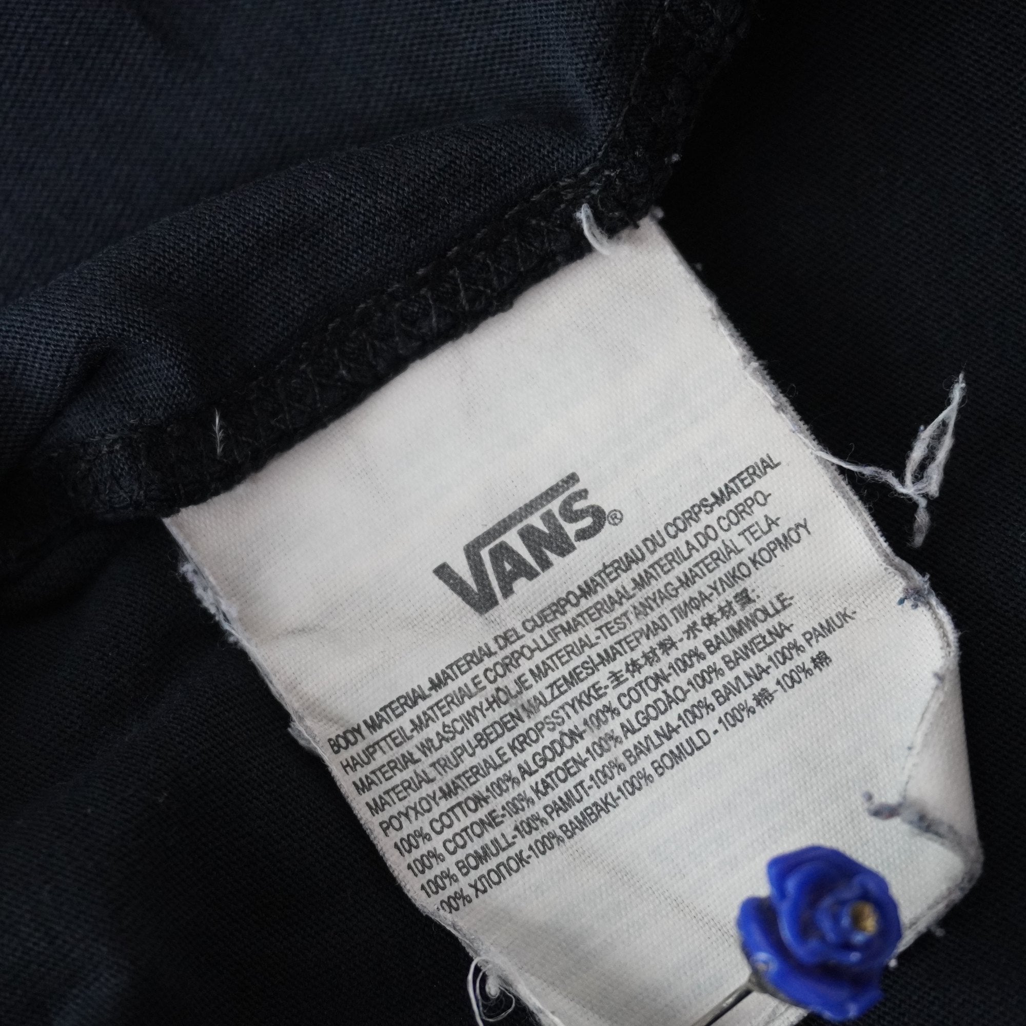 Camiseta Vans para Hombre Usada - Negra, XL
