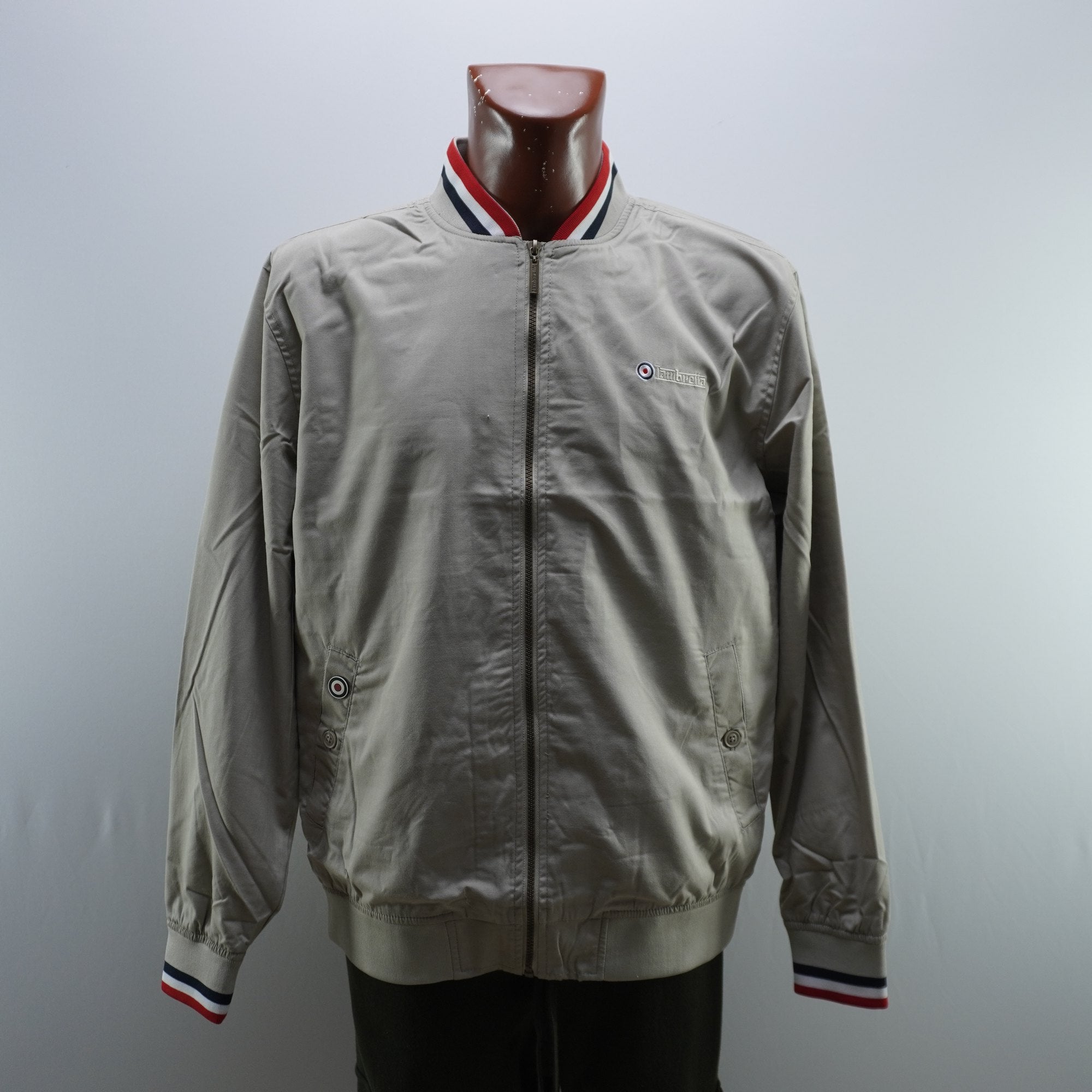 Chaqueta Bomber Lambretta para Hombre Usada - Beige, XL