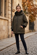 Parka für Damen von Un Jour Ailleurs Paris, gebraucht – Grün, XL