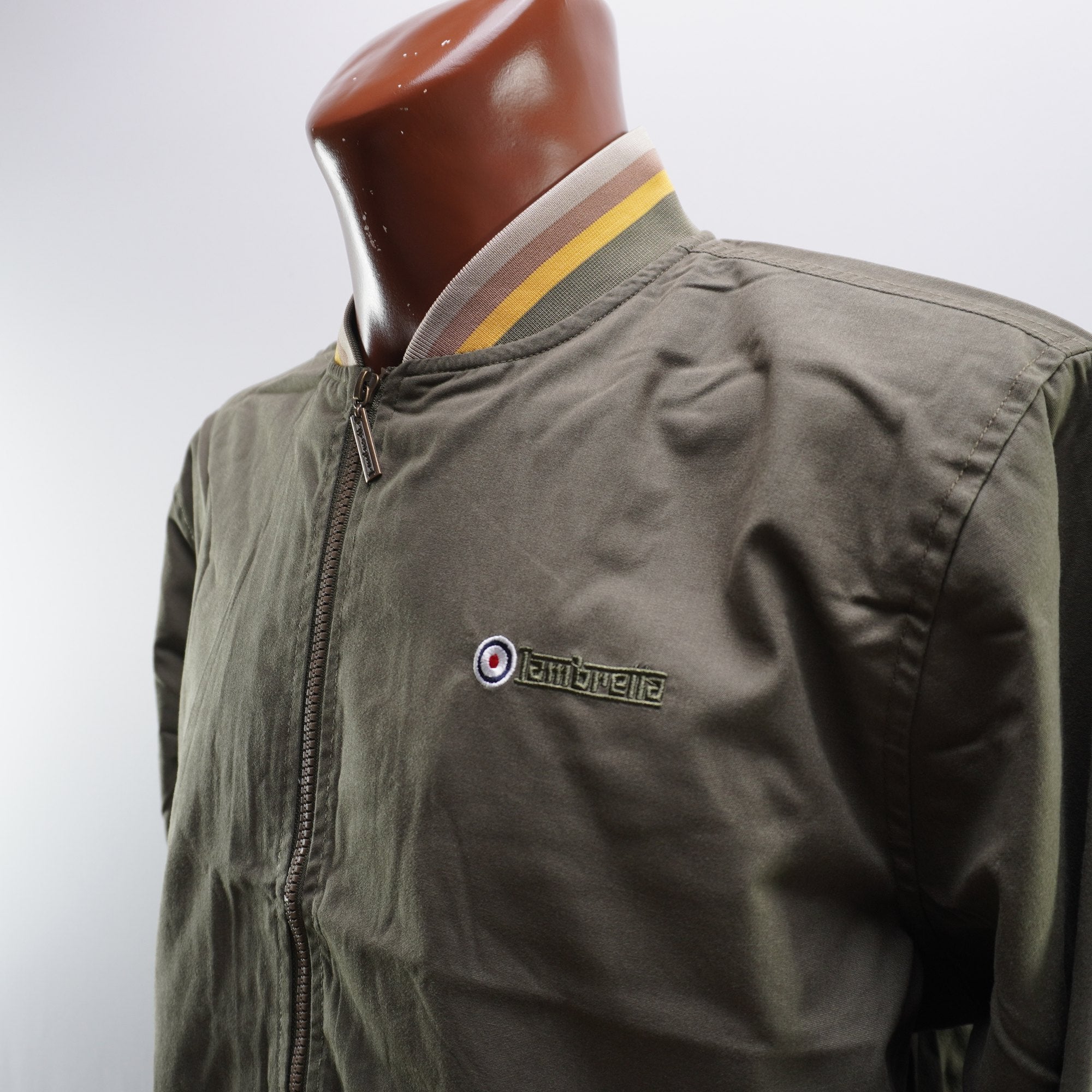 Chaqueta Bomber Lambretta para Hombre Usada - Beige, XL