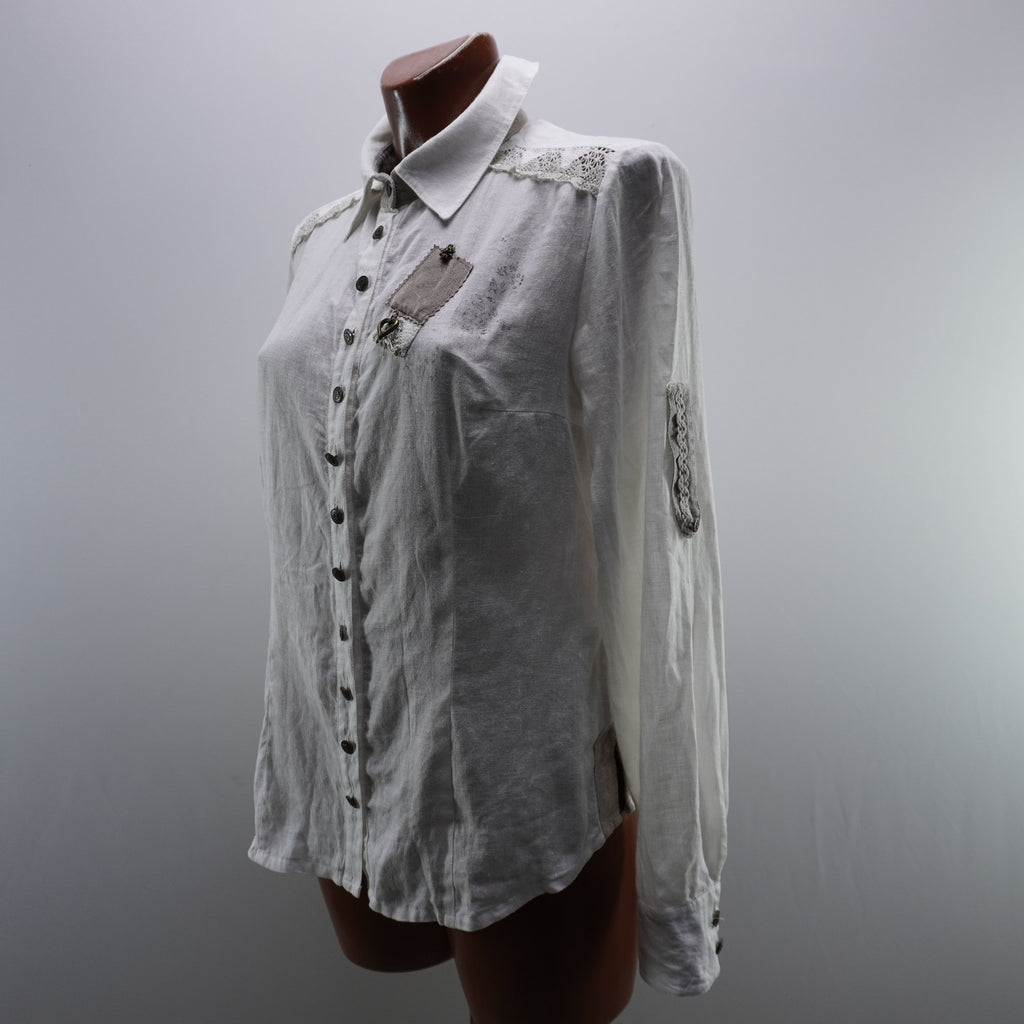 Camisa de Vestir Country Line para Mujer Usada - Blanca, L